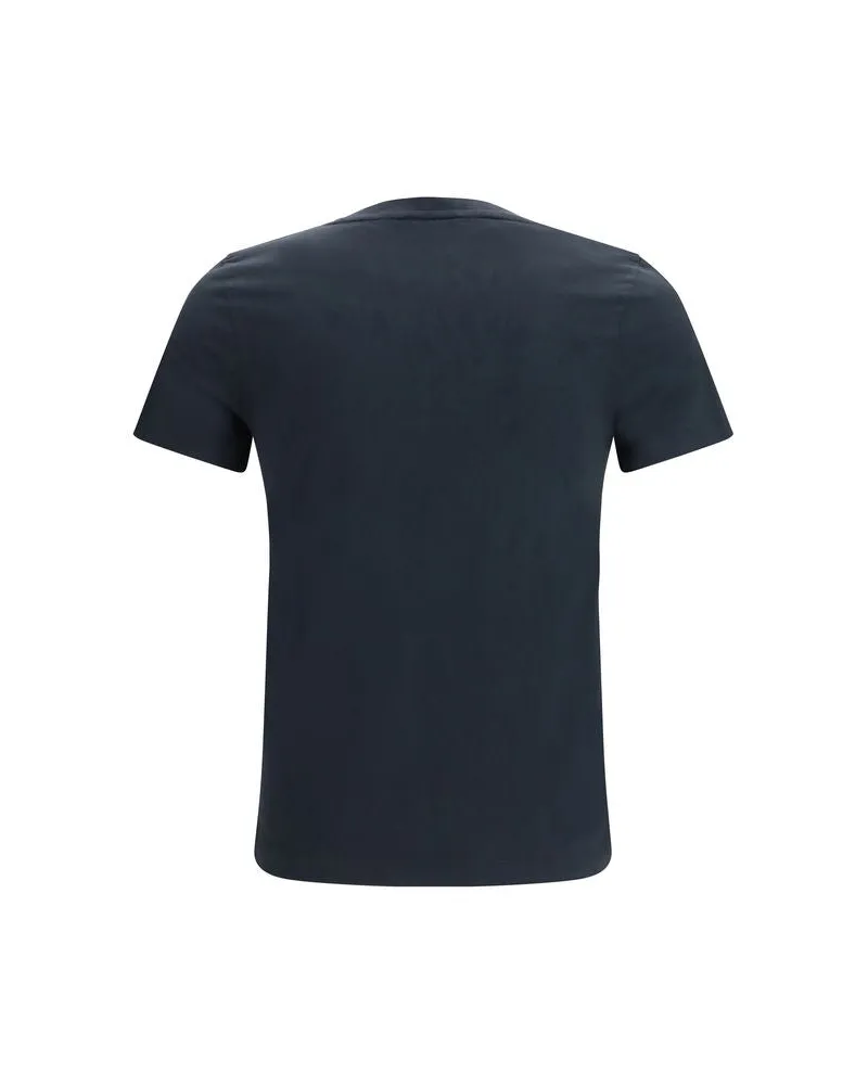 Kitsuné Double Fox Head Embroidered T-Shirt — Black Black