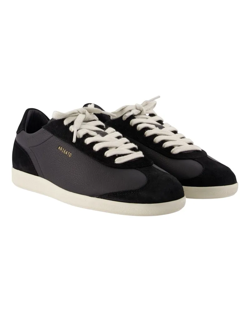Axel Arigato Men's Zane Sneakers -  Leather Black Calfskin Shoes Black