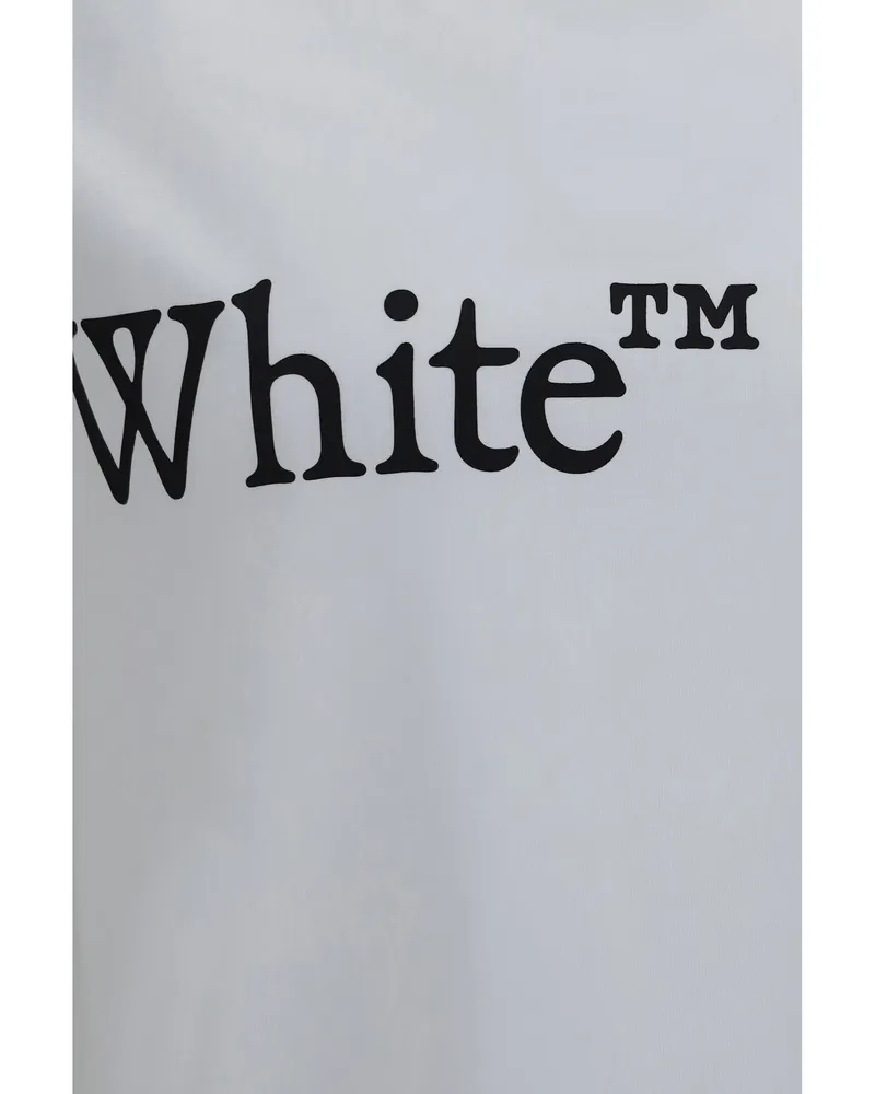 OFF-WHITE Men's T-Shirt Bookish Scarf White Cotton T-Shirts And Polos White