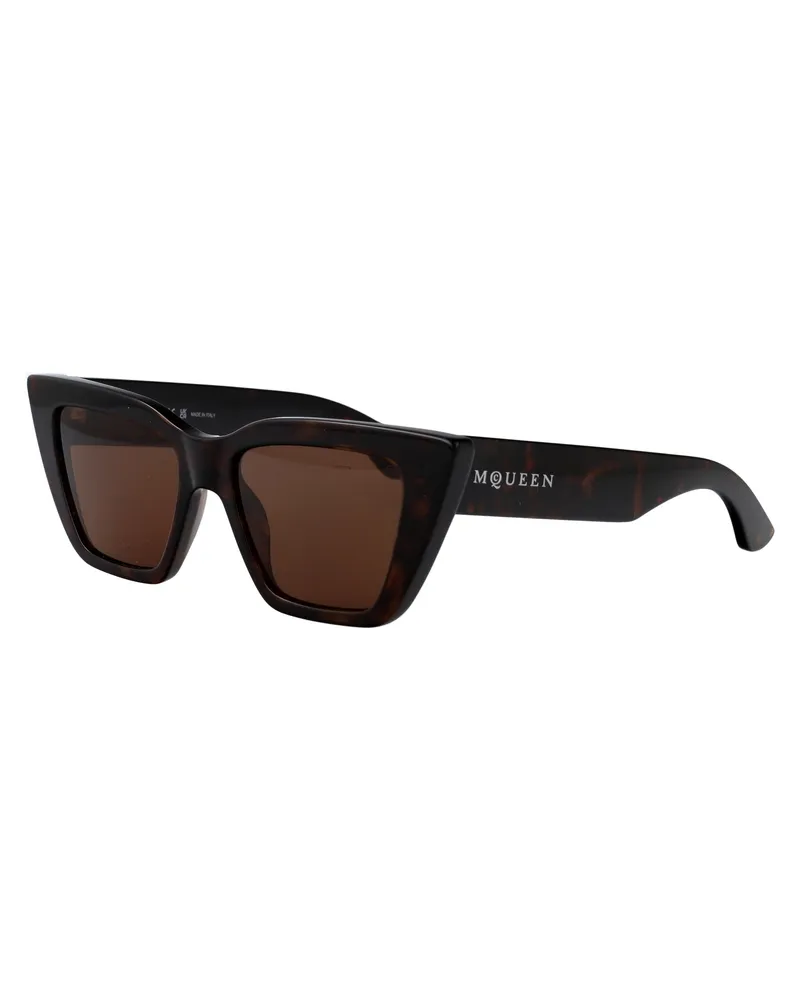 Alexander McQueen Women's Sunglasses Am0507s Havana Brown Injected Brown