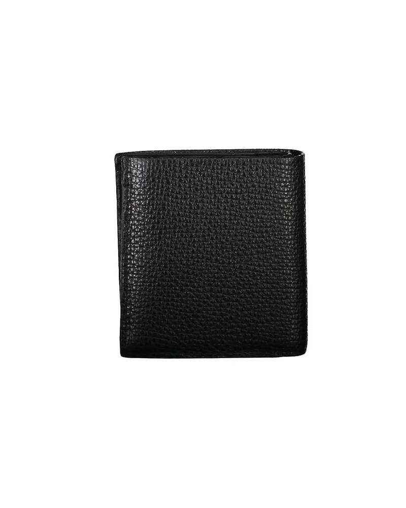 Calvin Klein Pebbled Leather Wallet — Black Black