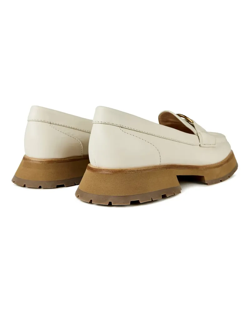 Moncler Women's Bell Logo Loafers White Shoes > Flats White