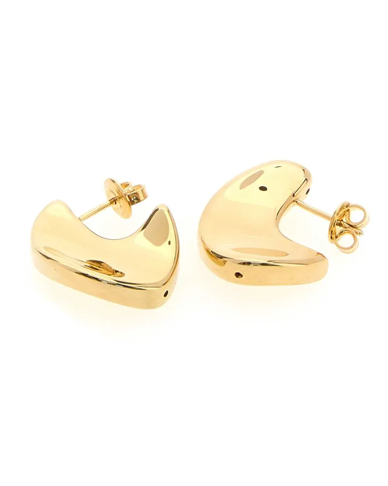 Bottega Veneta Women's Gold Silver Small Disc Earrings Orecchini Gold