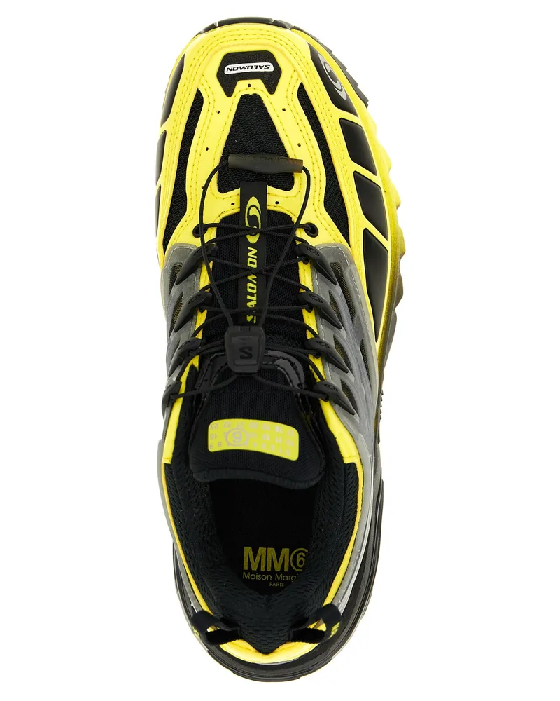 Maison Margiela Men's Bicolor Nylon Athletic Sneakers Yellow