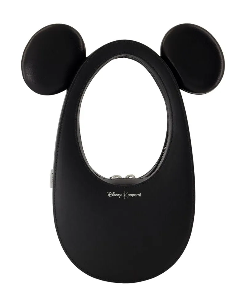 COPERNI Women's Mickey Mini Swipe Purse -  X Disney Leather Black Calfskin Bags Handbags-Purses Black