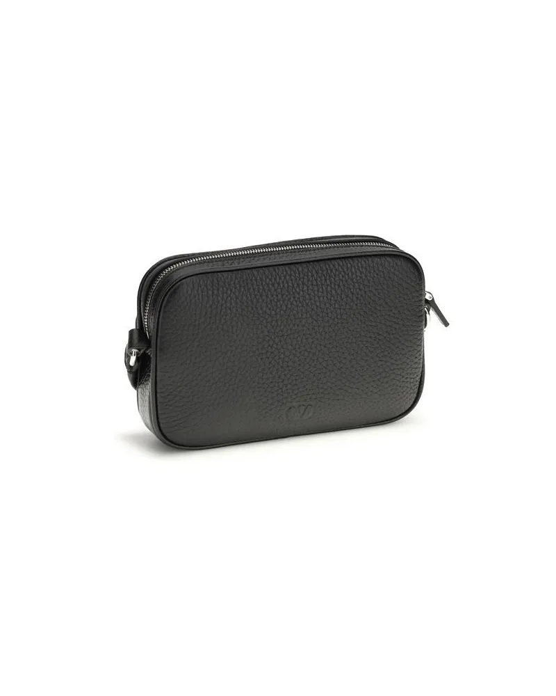 Valentino Garavani Men's Black Calf Leather Bos Taurus Accessories Black