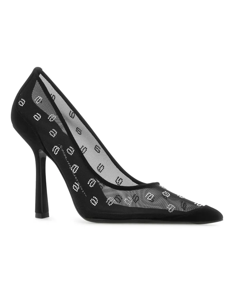 Alexander Wang Women's Embellished Mesh Delphine Pumps Black Scarpe Con Tacco High Heel Shoes Black