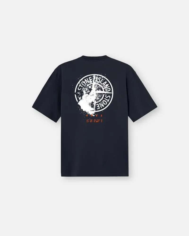 Stone Island Logo-Embroidered T-Shirt — Navy Navy