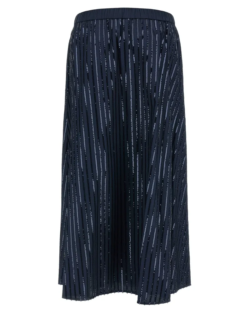 Max Mara Women's Blue Cotton Mini Skirt Blue