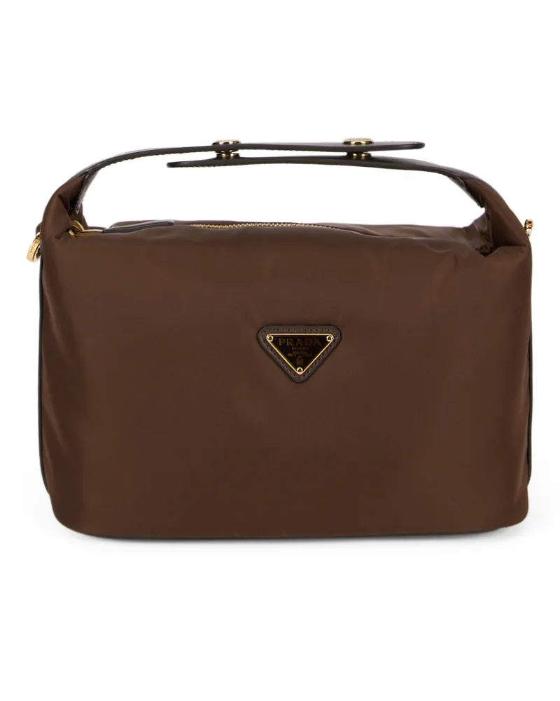 Prada Women's Handbag Re-Nylon Brown Nylon Burnt Handbags Hand Bags Brown