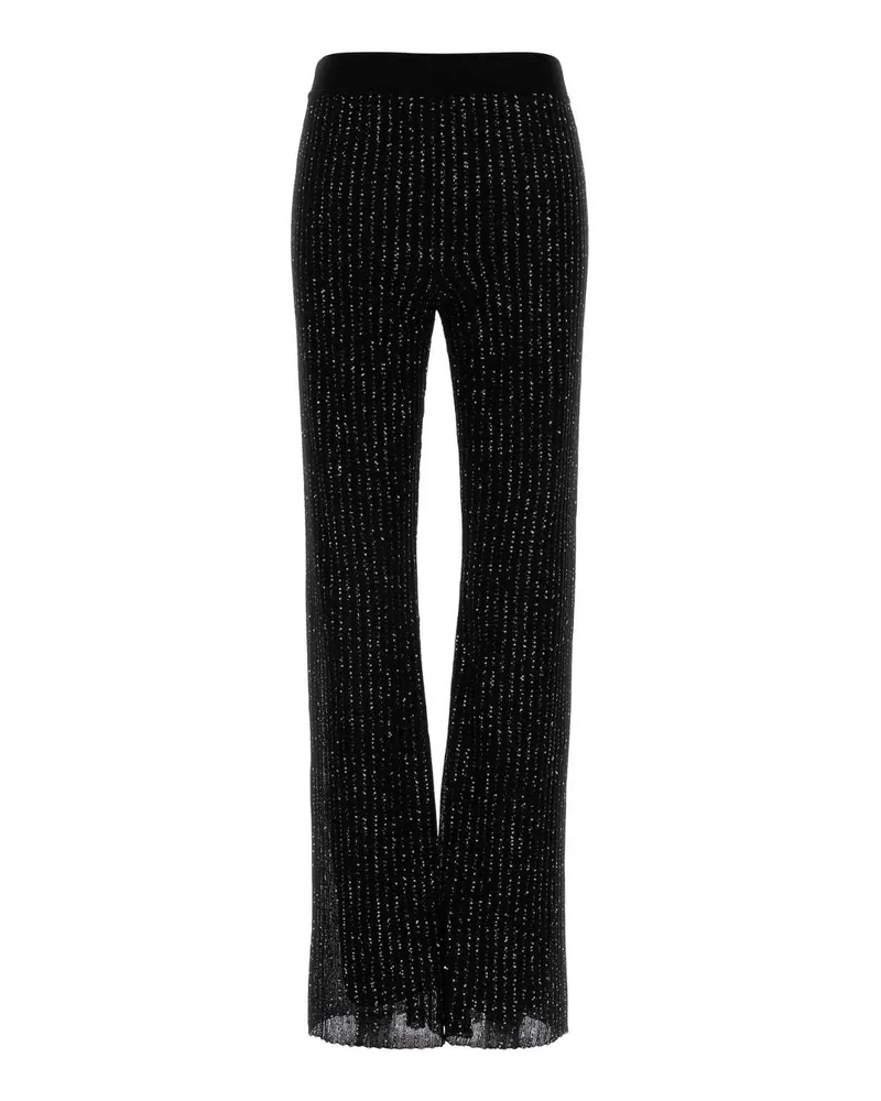 Missoni Women's Black Viscose Blend Pant Vi Pa Me Pantaloni Trousers Black