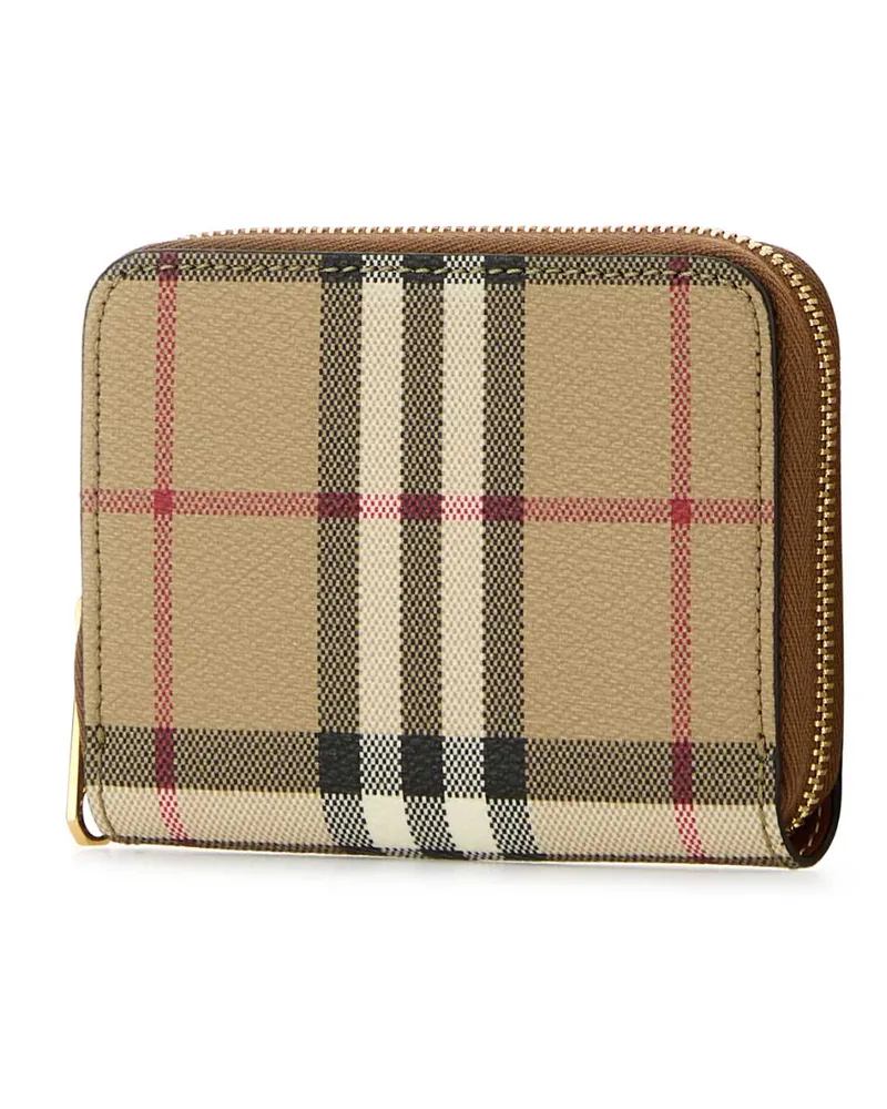 Burberry Women's Printed Canvas Wallet Vintchckbrirbrown Portafogli Beige