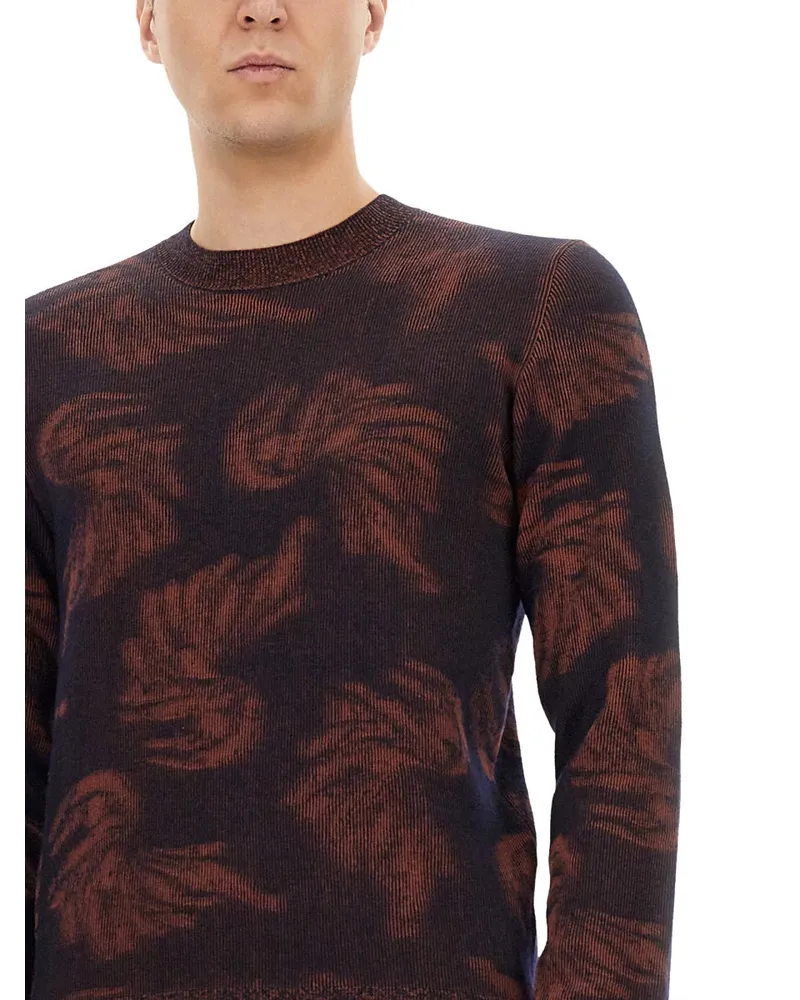 Dries van Noten Jacquard Knit Merino Wool Sweater — Multicolor Multicolor
