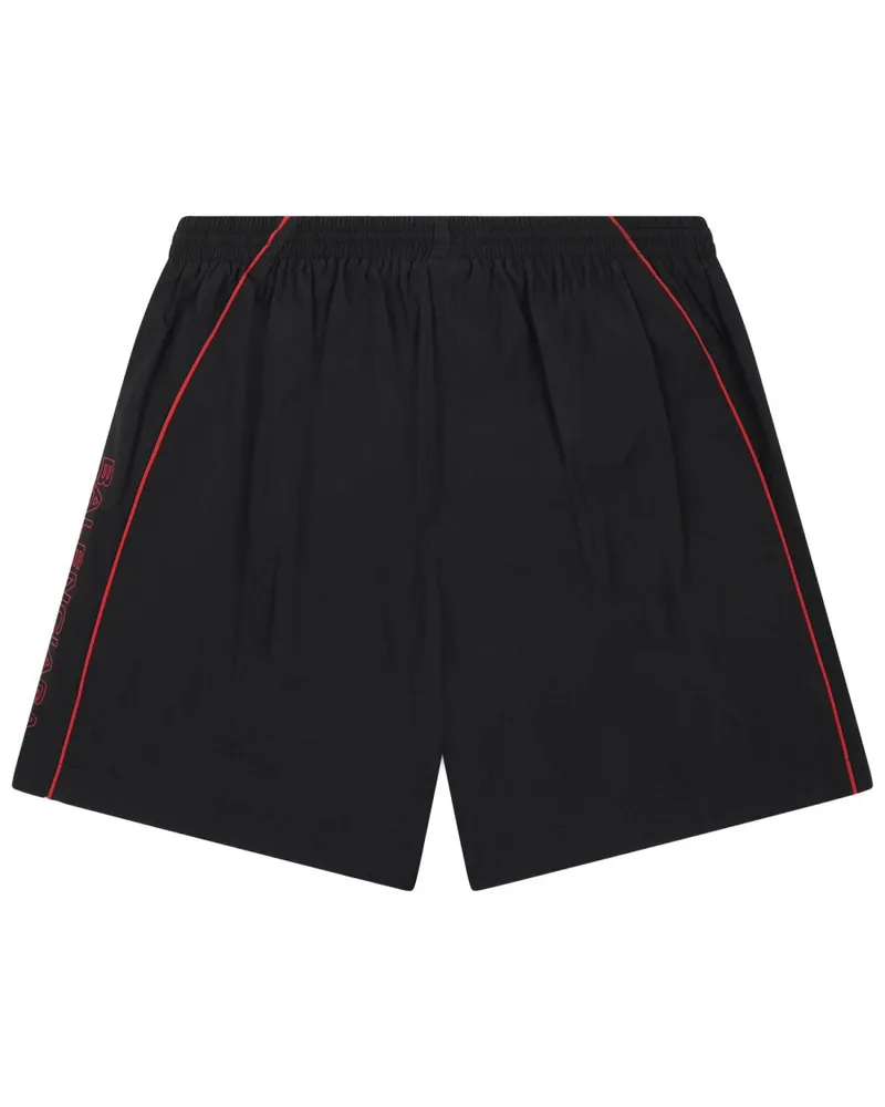 Balenciaga Streamlined Polyamide Jogger Shorts — Black Black