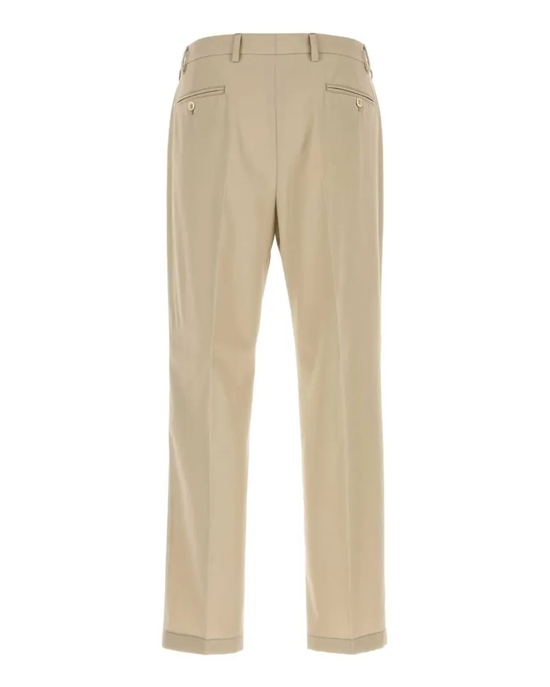 Prada Men's Sand Cotton Pant Sabbia Exterior: Pantaloni Beige