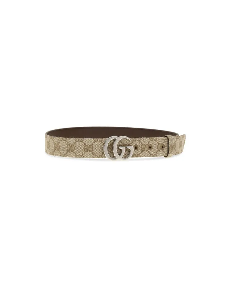 Gucci Women's Beige Fabric Regular Belt Beige