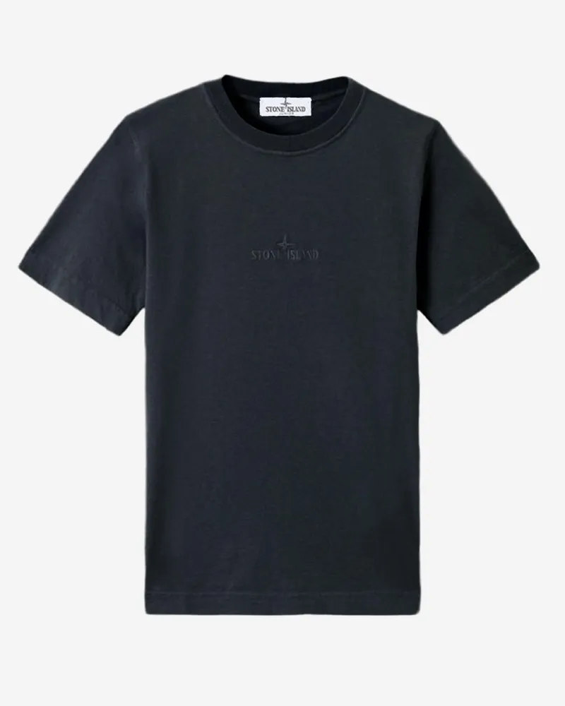 Stone Island Embroidered Logo T-Shirt — Black Black