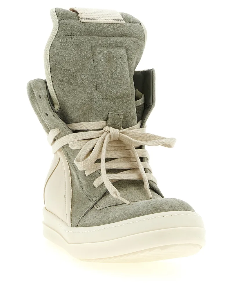 Rick Owens Geobasket Sneakers — Cream Cream