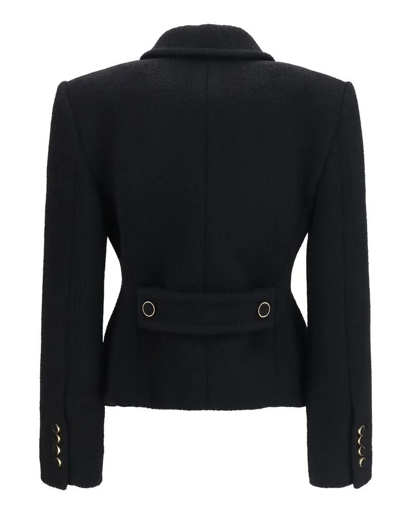 Chloé Women's Blazer Cropped Single-Breasted Black Merino Wool (ovis Aries) Blazers Jacket Black