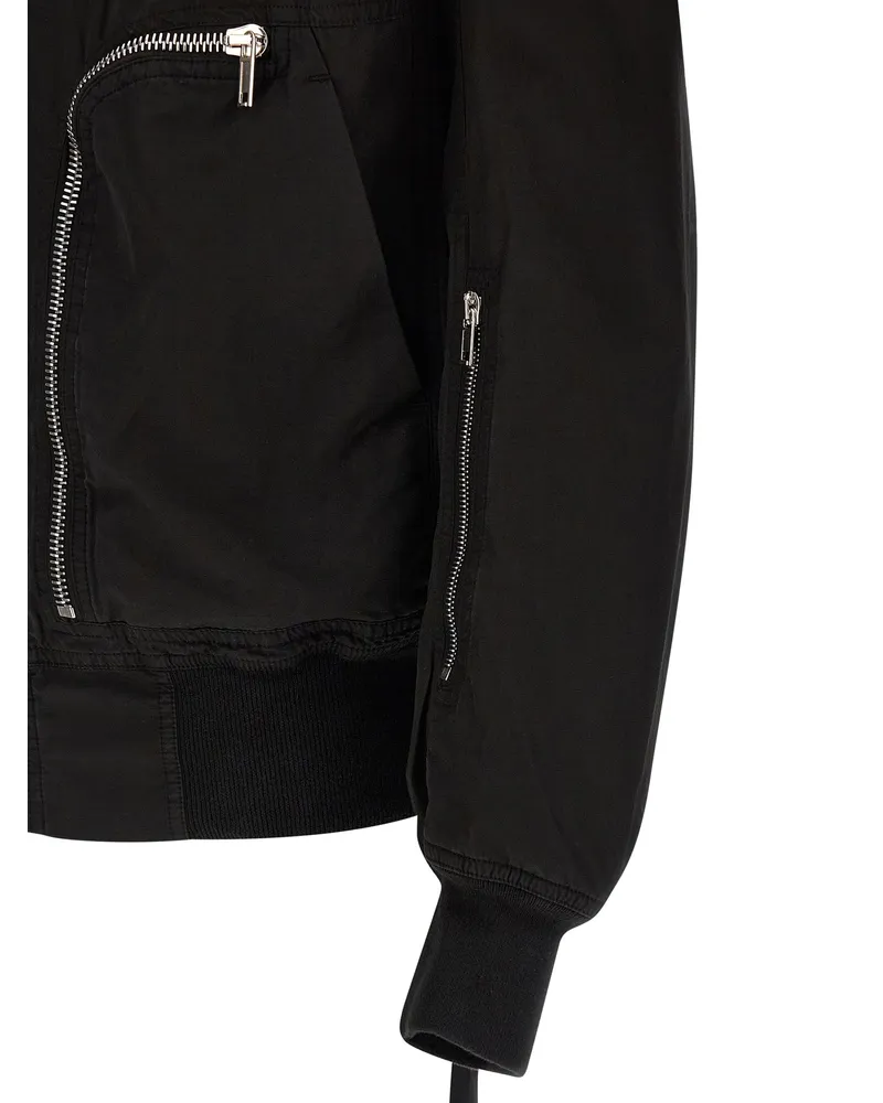 DRKSHDW by Rick Owens Bauhaus Flight Bomber Jacket — Black Black