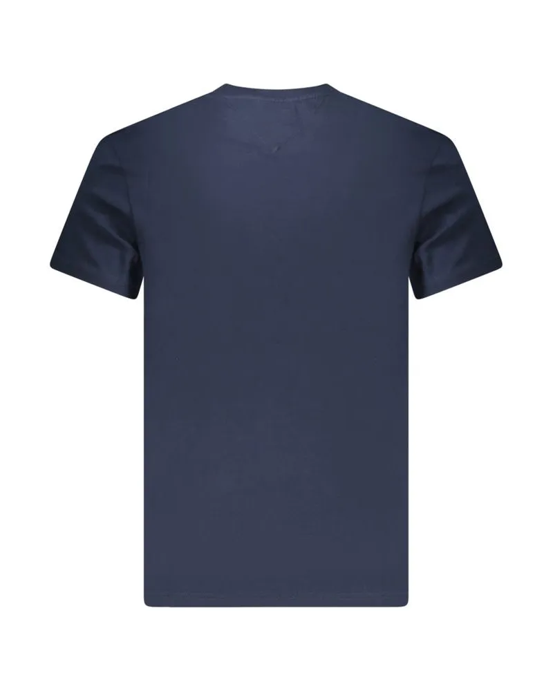 Tommy Hilfiger Logo-Embroidered Cotton T-Shirt — Blue Blue