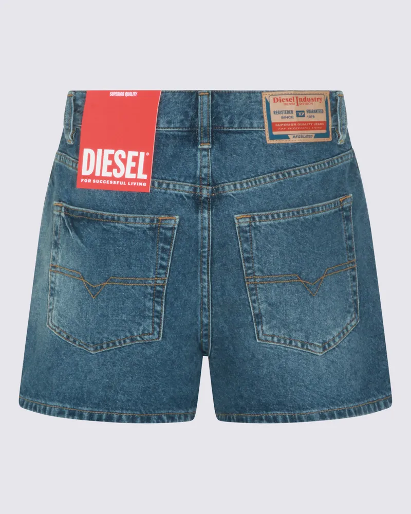 Diesel Women's Shorts Blue _100 % Co Blue