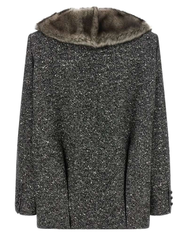 Valentino Garavani Mossi Coat — Gray Gray