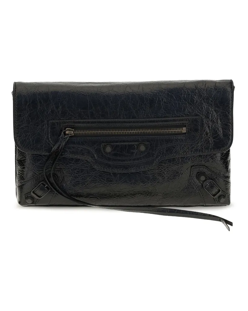 Balenciaga Women's Clutch Le City Lambskin Black Bags Black