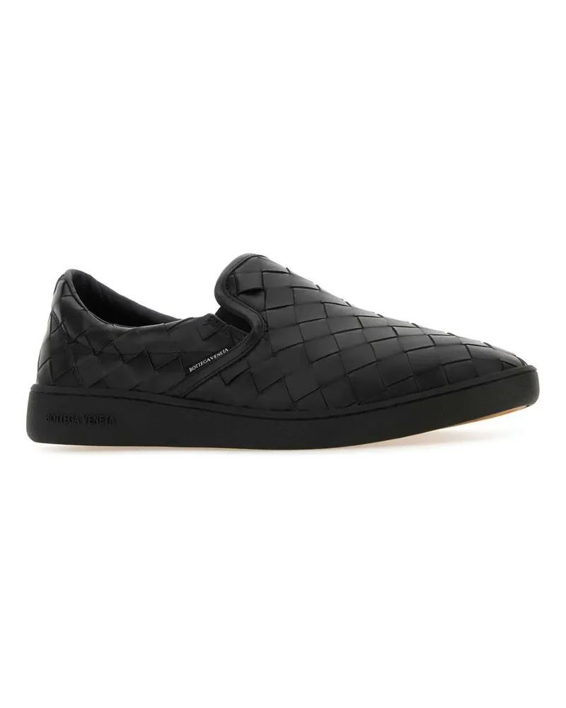 Bottega Veneta Men's Black Leather Sawyer Slip Ons Blk Calf Skin Sneaker Black