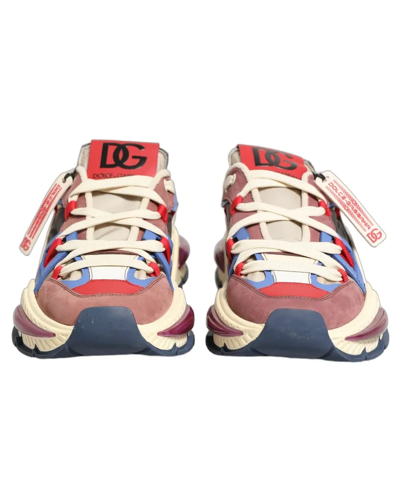 Dolce & Gabbana Men's Multicolor Low Top Airmaster Sneakers Shoes Nylon Viscose Lamb Calfskin Multicolor