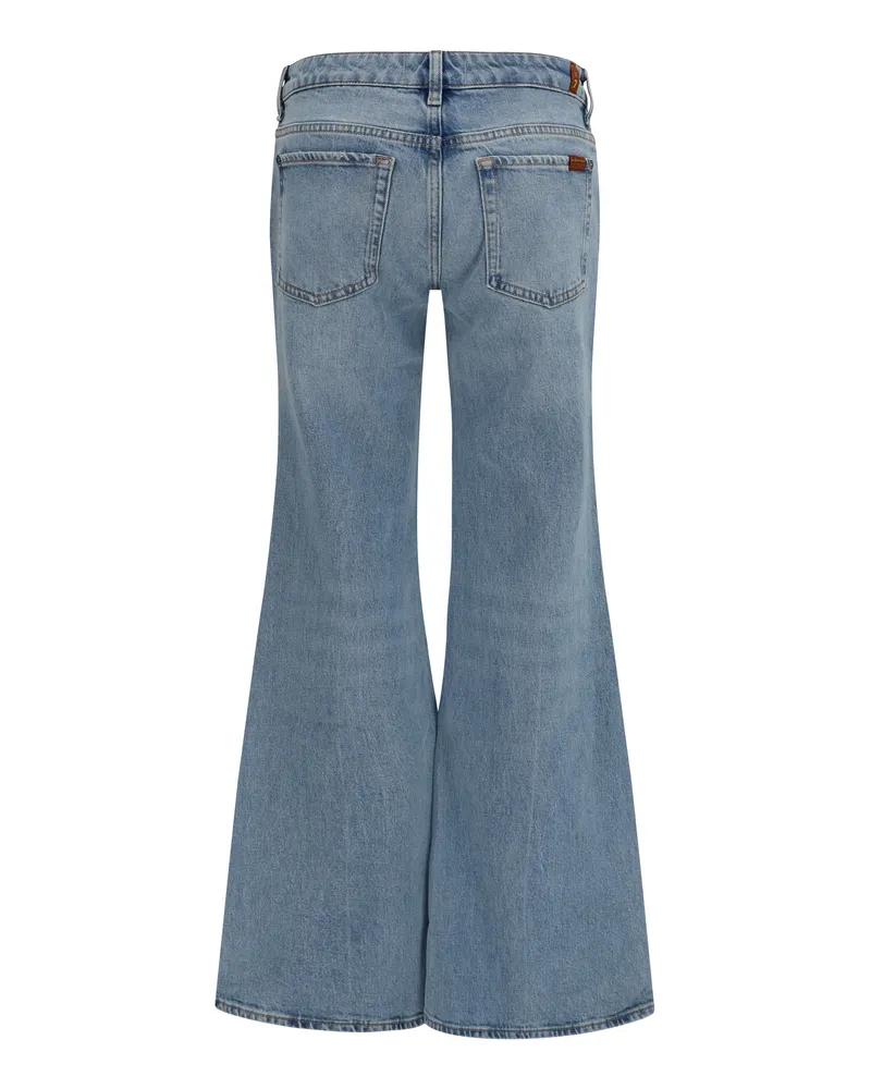 7 for all mankind Women's Low-Rise Five-Pocket Jeans Blue Cotton Blue