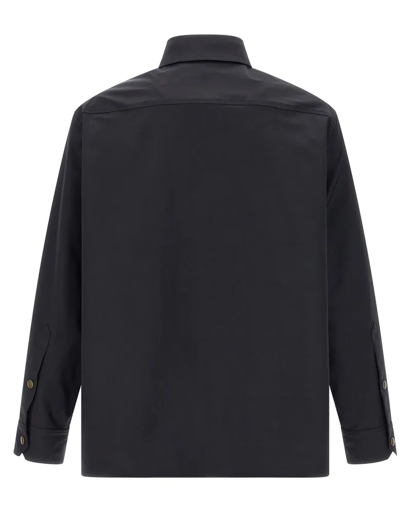 Valentino Garavani Men's Blue Polyester Full-Length Jacket Clothing Black