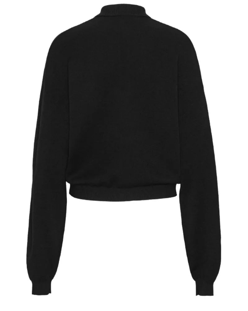 ROTATE Birger Christensen Modal Blend Polo — Black Black