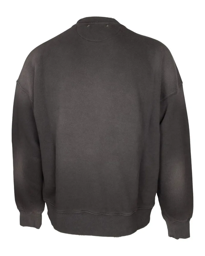 Golden Goose Logo Appliqué Cotton Sweatshirt — Dark Grey Dark