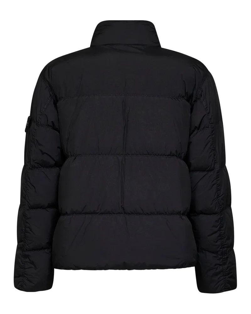 Stone Island Men's Down Jacket Crinkle Reps Ny Black Polyamide Padded Black