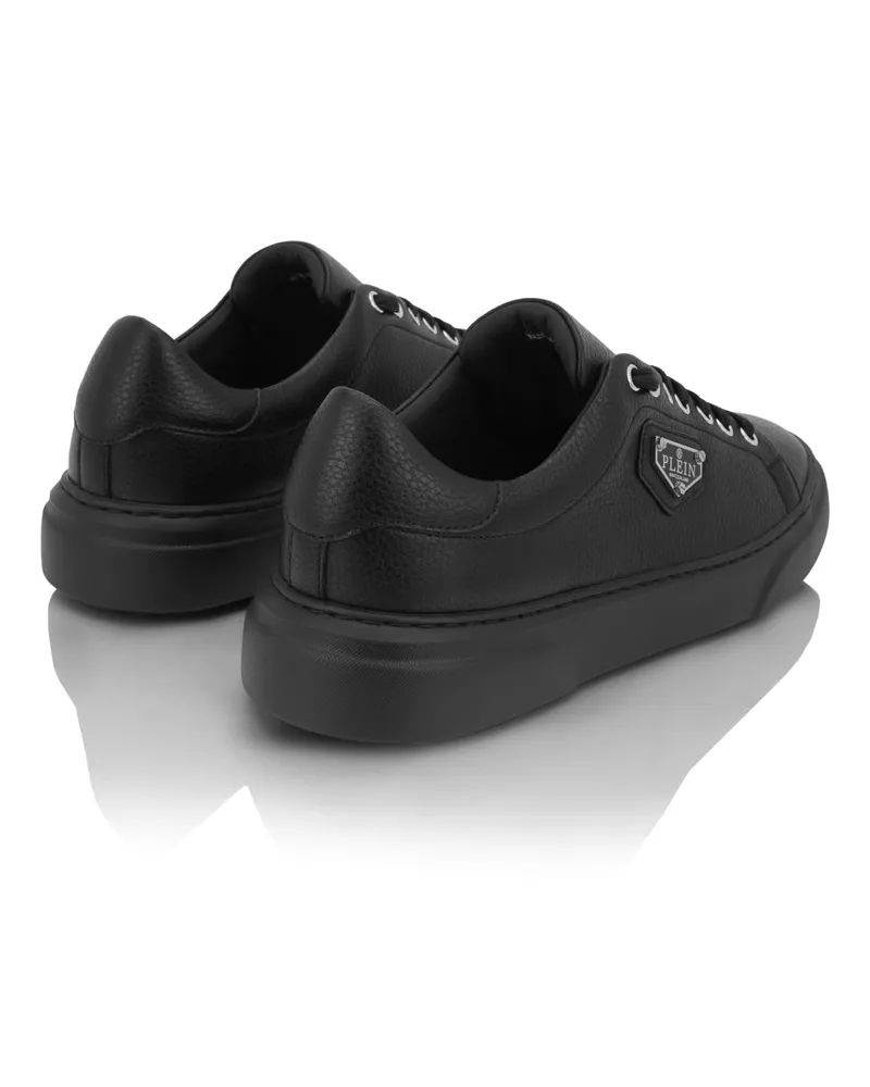 Philipp Plein Men's Lo-Top Iconic Plein Logo Sneakers Black Shoes Black