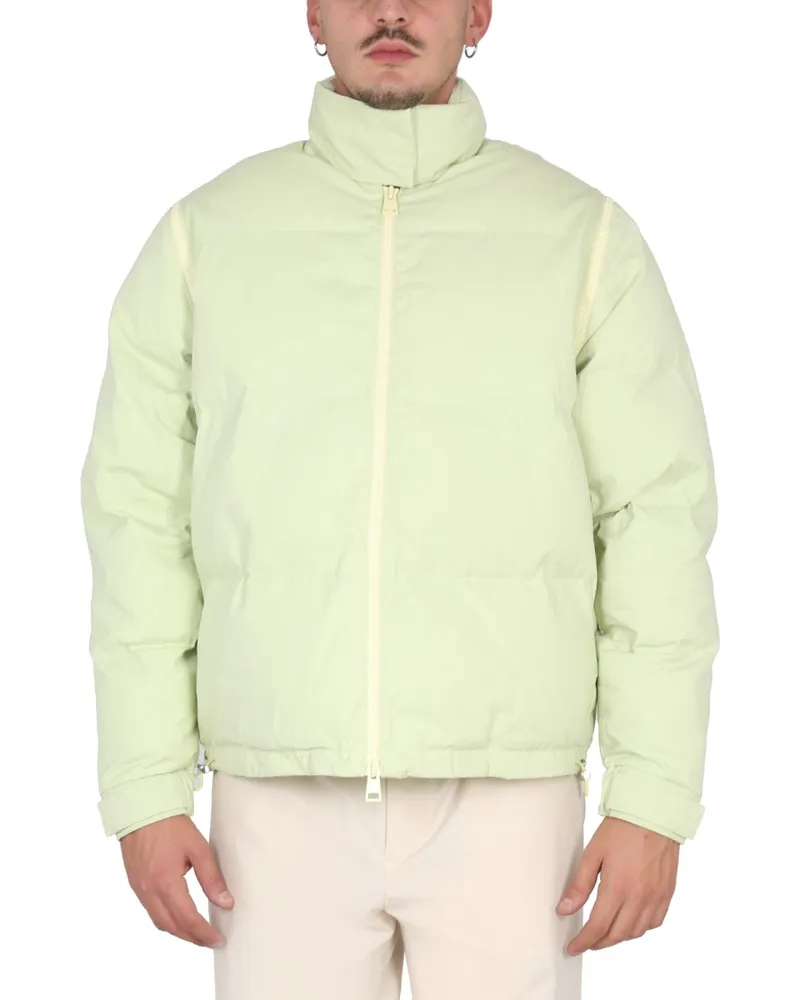 SUNNEI Cotton High-Neck Zip Jacket — Green Green