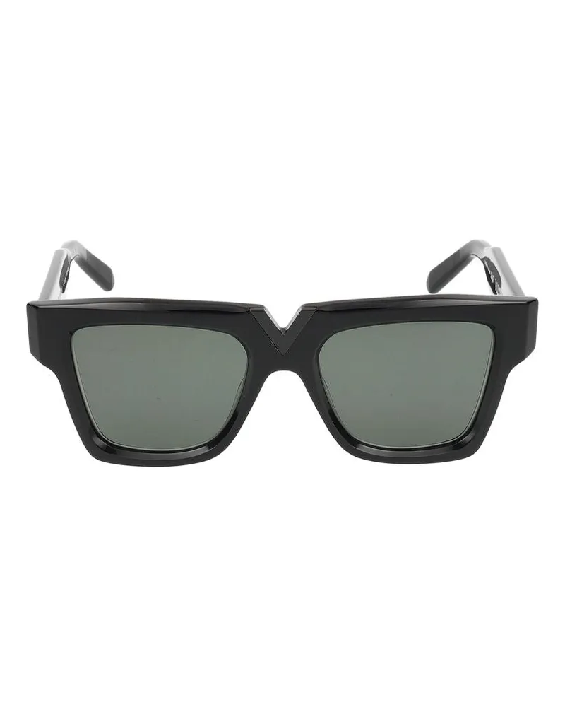 Valentino Garavani Unisex Vls-162a V Square Acetate Frame Sunglasses Black Black
