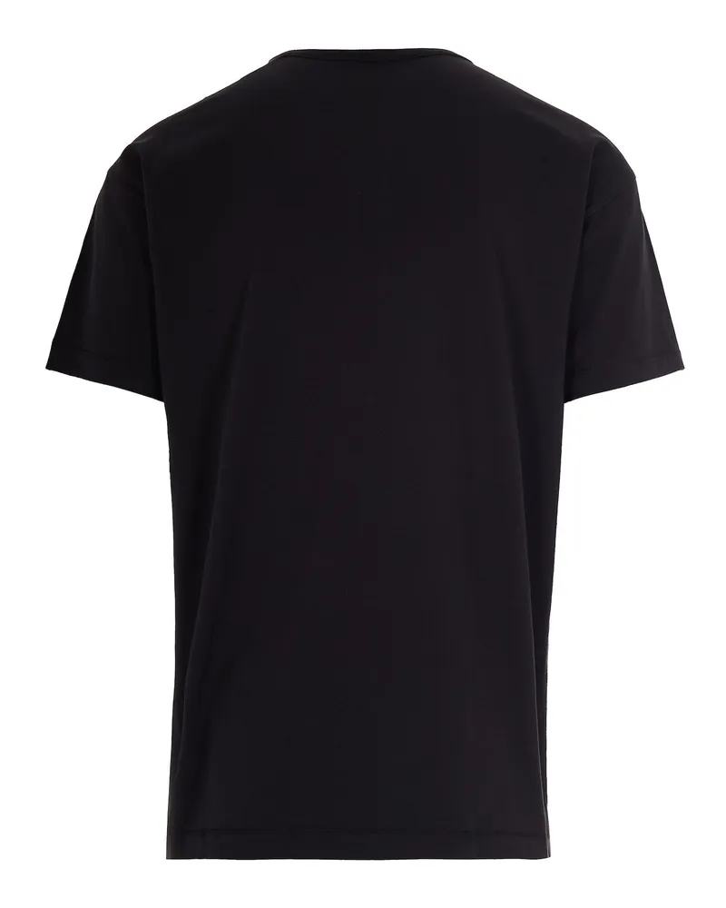 Diesel Men's T-Shirt T-Norm-Iod Black Cotton T-Shirts And Polos Black