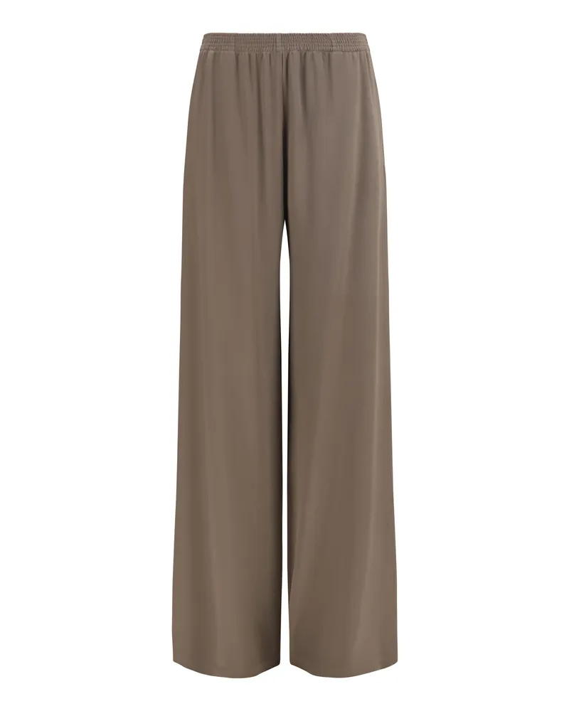 Fabiana Filippi Acetate-Blend Palazzo Trousers — Beige 