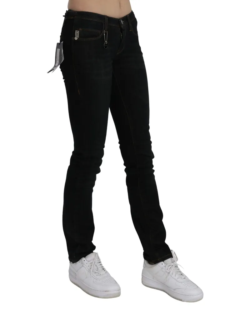 CoSTUME NATIONAL Women's Black Mid Waist Skinny Denim Cotton Jeans Clothing Black