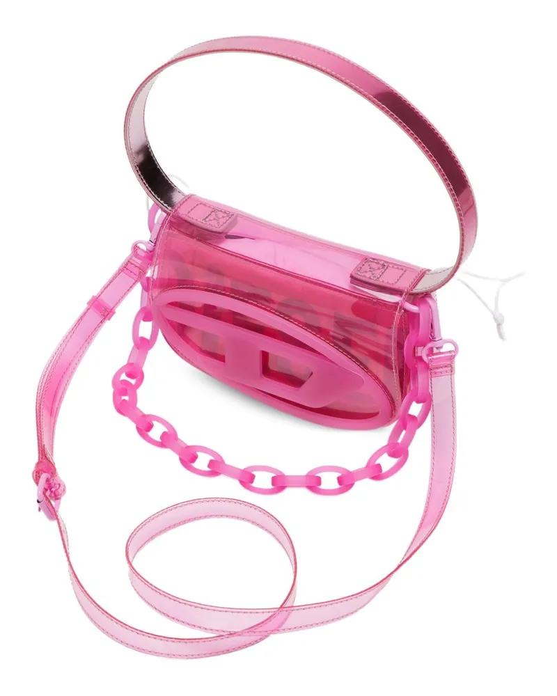 Diesel Clear Acrylic Shoulder Bag — Pink Fuchsia