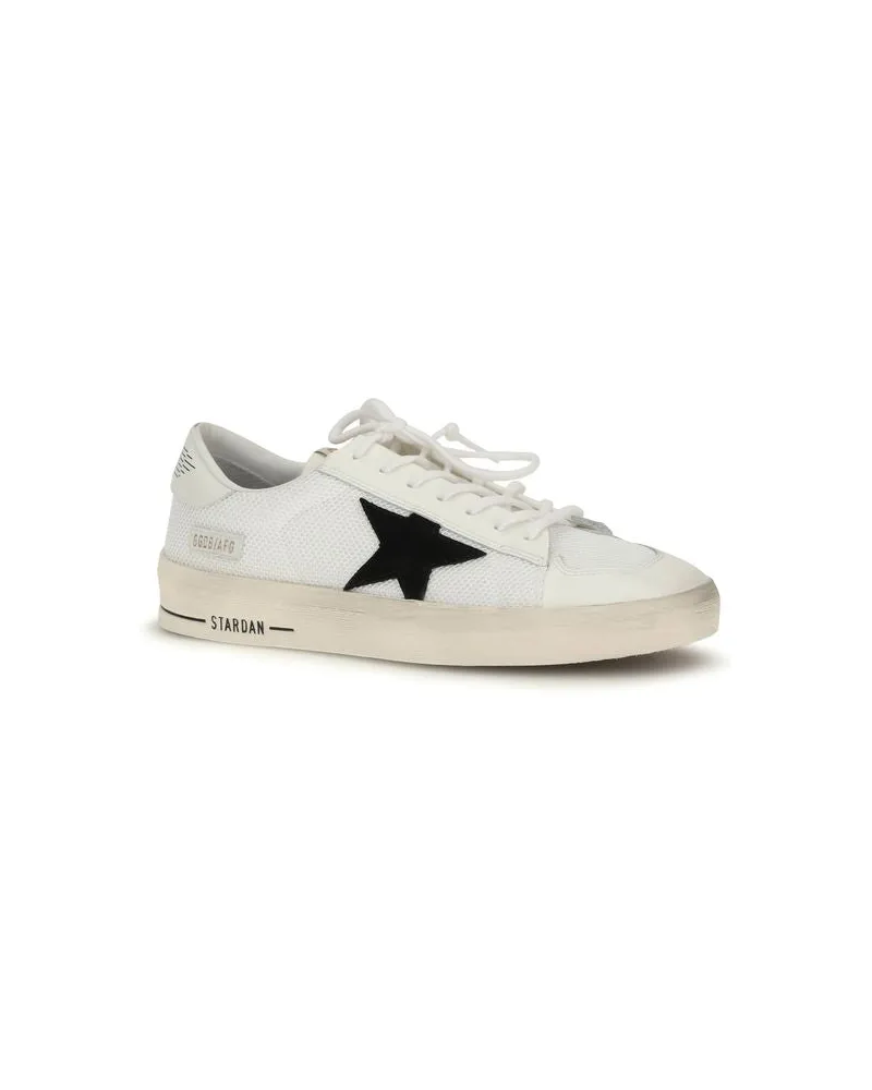 Golden Goose Men's White Calf Leather Bos Taurus Sneakers White
