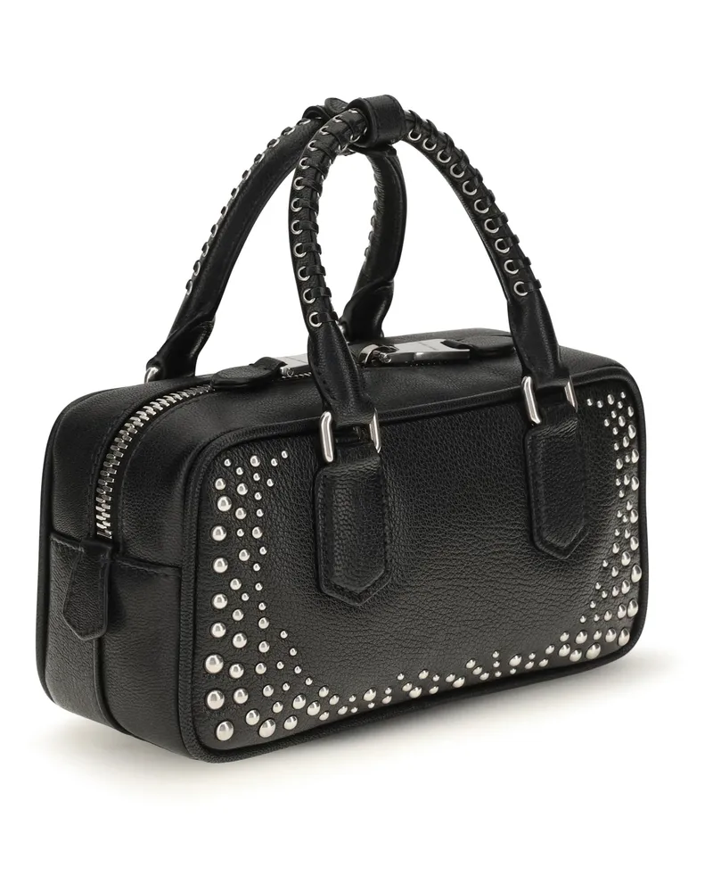 Miu Miu Arcadie Calfskin Leather Shoulder Bag — Black Black