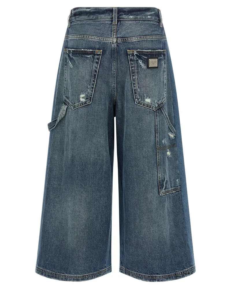 Dolce & Gabbana Women's Blue Cotton Bermuda Shorts Blue