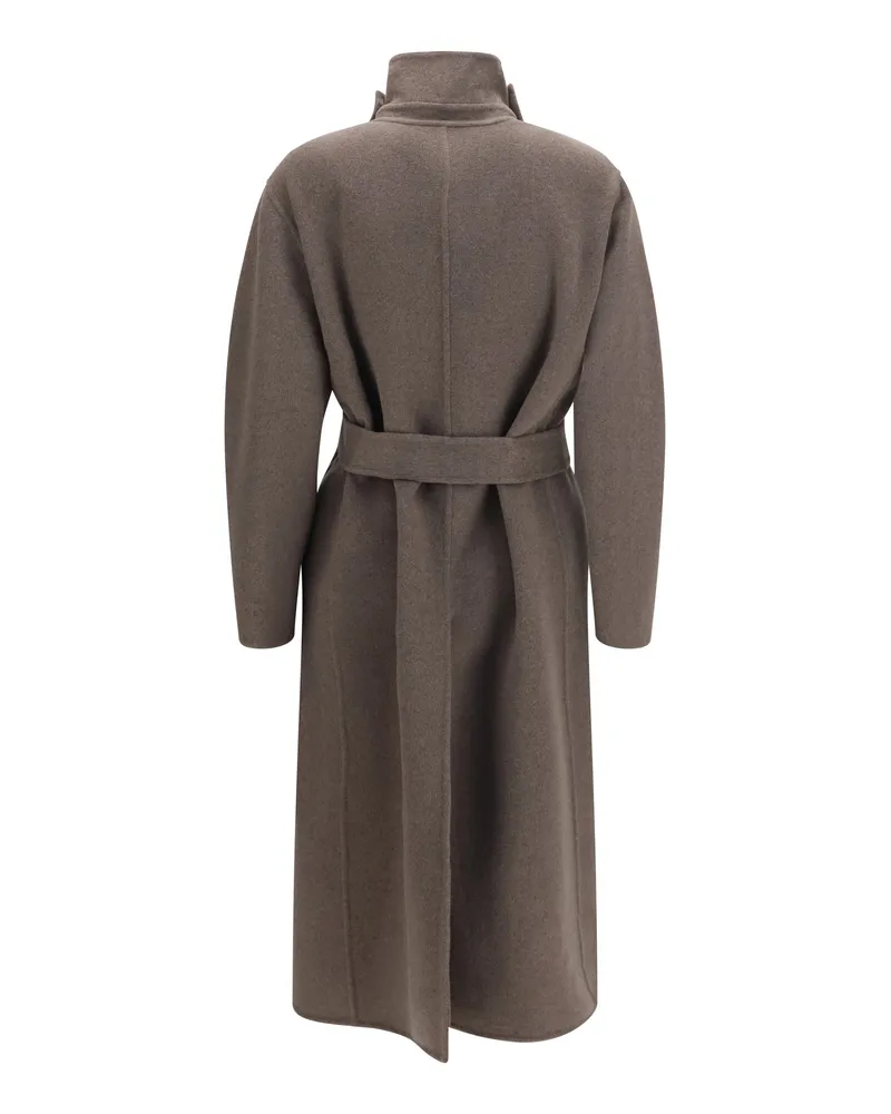 Fabiana Filippi Double Faced Wool and Cashmere Coat — Gray 