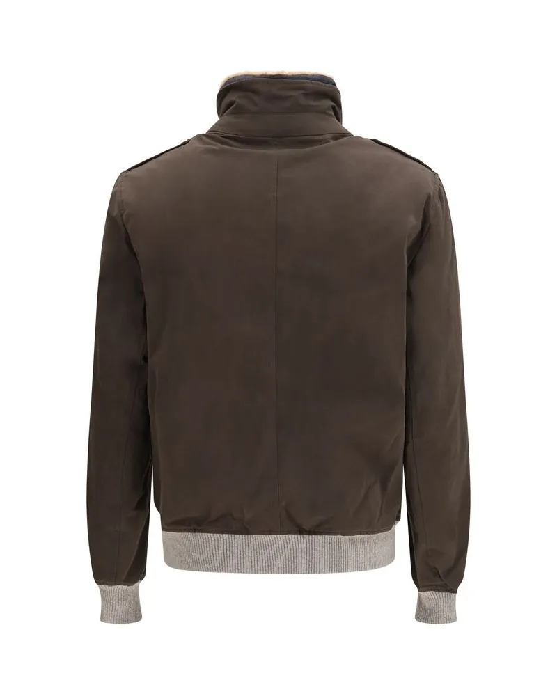 Brunello Cucinelli Bomber Jacket — Brown 