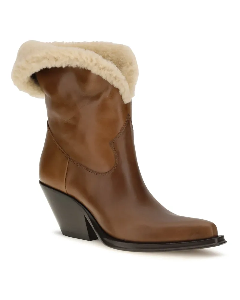 Chloé Azelan Ankle Boot — Brown Brown
