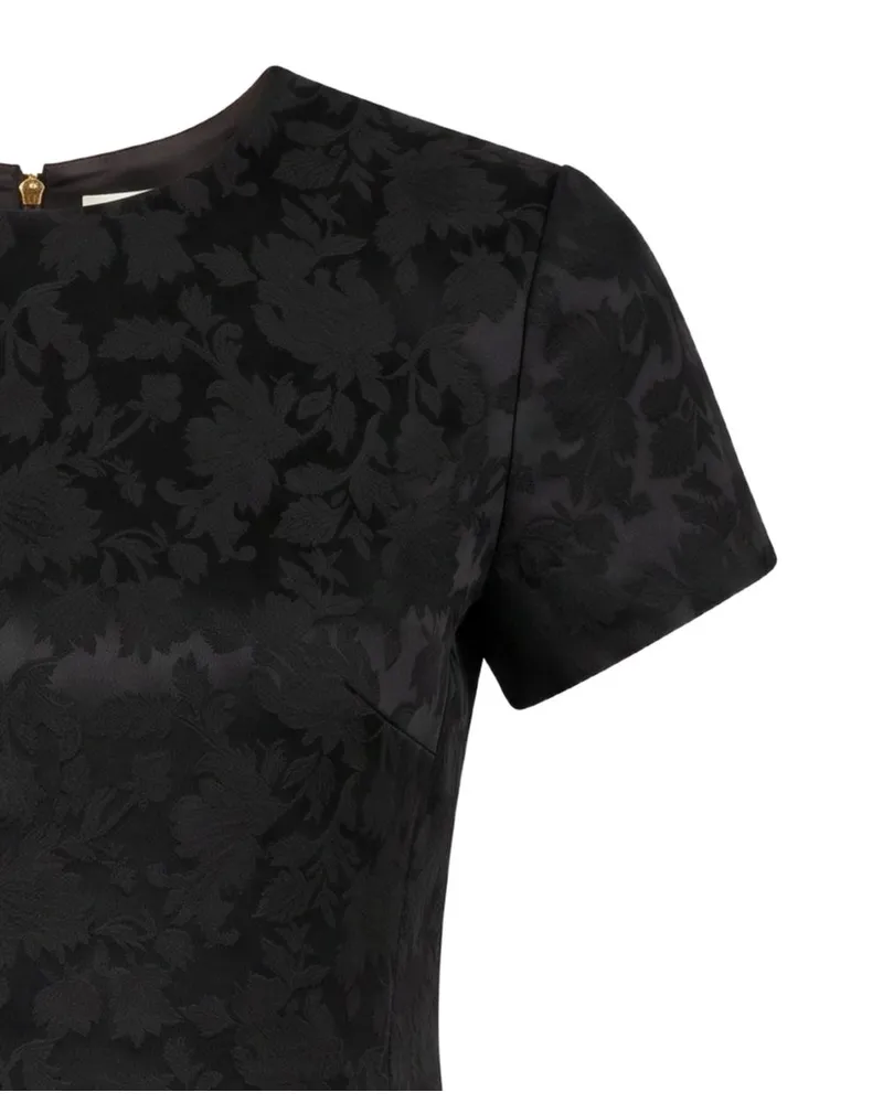 Saint Laurent Jacquard Dress — Black Black