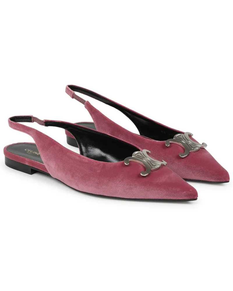 Celine Alma Triomphe Slingback Flat — Multicolor Multicolor